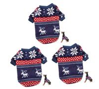 Didiseaon 3pcs Dog Sausage Coat Xmas Dog Party Dress Comfortable Windproof Garment