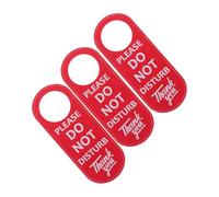Didiseaon 3pcs Double-sided Leather Please Do Not Disturb Door Hanger Signs for Home Office Hotel Meeting Privacy Soft Texture Stop Sign for Door Handles