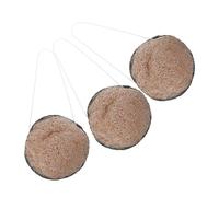 Didiseaon 3pcs Dual-Sided Korean Face Cleaning Sponges with Activated Charcoal and Walnut Seed Exfoliator for Men and Women Reusable Facial Cleansing Pads for Deep Pore Detox Oil Control and