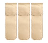 Didiseaon 3PCS Eyelash Tweezer Protective Case with PU Leather Sleeve Compact Stainless Steel Cover for Lash Extension Tools Scratch-Resistant Dustproof Storage for Women