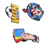 Didiseaon 3pcs Football Cup Brooch Pins, Alloy Sports Souvenirs, Collectible Pins for Fans, Backpack and Hat Decorations, 2026 North America Soccer Tournament