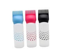 Didiseaon 3pcs Hair Dye Bottles for Hair Colouring with Comb Applicator Refillable Plastic Shampoo Bottles with No Leakage Feature for Hairdressing in Salon