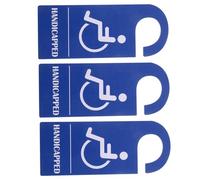 Didiseaon 3pcs Handicap Parking Sign with Hanger Blue PVC Lightweight Wheelchair User Placard for Cars Trucks Portable Accessible Parking Permit Tags
