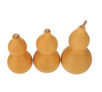 Didiseaon 3pcs Handmade Natural Gourd Decor Set 9-12cm Desktop Ornament for Home Decoration and Craft Diy, Dried Gourd Shape Figurines for Living Room Accent