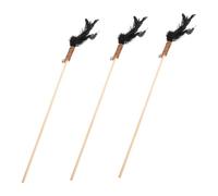 Didiseaon 3pcs Interactive Cat Teaser Wand with Rods and Plumes for Indoor Cats Engaging Teasing to Reduce Boredom and Encourage Playful Exercise