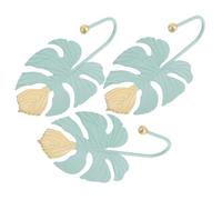 Didiseaon 3pcs Metal Leaf Shaped Wall Hooks Rustic Farmhouse Decorative Coat Hangers for Towels Bags Bedroom Bathroom Storage Iron Hooks