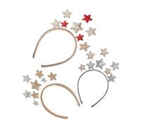 Didiseaon 3pcs Metallic Silver Headband for Boys and Girls Boy Girl Hair Bands Party Hair Decorations