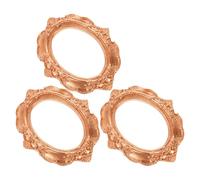 Didiseaon 3Pcs Mini Golden Nail Art Photo Frames, 5X4" Small Ornate Resin Picture Frames for Nail Studio Photography Background, Wedding and Party Vintage Wall Decor