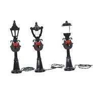 Didiseaon 3Pcs Miniature Street Light Model Set for Dollhouse and Scale Landscape Decoration Wear Resistant Mini Lamp Post Decor for Railway and Garden Path Black Compact Design