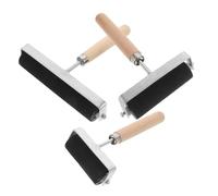 Didiseaon 3pcs Painting Roller Brush Non-Slip Handles for Art Crafts Printmaking Wallpaper and Smooth Surface Painting Easy to Clean Rubber Rollers Small Medium Large