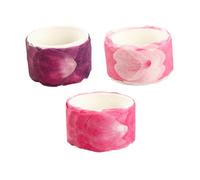 Didiseaon 3pcs Petal Washi Tape for Scrapbooking DIY Crafts Self Adhesive Floral Stickers in Wine Red Pink Purple Decorative Sticky Paper for Planners Diaries Gift Wrapping No Residue
