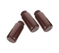 Didiseaon 3pcs Plastic Reagent Bottles Caps 500ml Small Laboratory Sample Containers Refillable Storage Bottles for Chemistry Labs and Medical Use