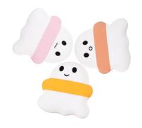 Didiseaon 3pcs Powder Puff Facial Foundation Makeup Puff Ghost Shape Latex Cloth Cute Style Easy to Store Apply Cosmetics Assorted Color for Outdoor Traveling