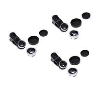 Didiseaon 3pcs Professional Phone Camera Lens Kit Wide Angle Fisheye Macro Lens for Smartphones Silver Clip Accessory for Stunning Photography