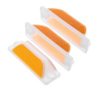 Didiseaon 3pcs Rectangular Reflective Driveway Markers with Waterproof Polycarbonate Plastic for Identification on Roads and Highways, Sturdy Roadside Safety Signs with Installation