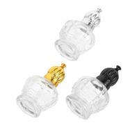 Didiseaon 3pcs Refillable Egyptian Perfume Bottles with Smooth Rollerball Applicator Vintage Style Glass Essential Oil Roll Containers for Travel Office and Date Use