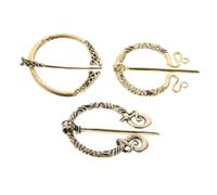 Didiseaon 3pcs Retro Viking Brooch Set Medieval Shawl Pin Clips for Costumes Scarves and Clothing Accessories Durable Material for Women Unique Vintage Flair