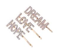 Didiseaon 3pcs Rhinestone Letter Hair Clips for Women Girls Bobby Pins with Love Hope Dream Designs Elegant Hair Accessories for All Styles
