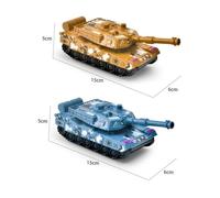 Didiseaon 3Pcs Simulation Tank with Pull Back Action Educational Desktop Model Cars in Yellow Green and Blue Enhances Hand Eye Coordination and Cognitive Skills for Gift