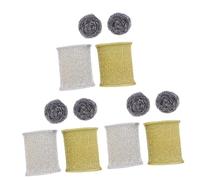 Didiseaon 3pcs Sponges Steel Wools Pan Pot Brush Dish Washing Sponge Scrub Set Scrub Scrubber Cleaning Random Color