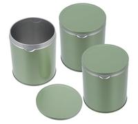 Didiseaon 3pcs Tinplate Tea Canisters with Lid Set Portable Small Tea Jars Smooth Surface and Good Gloss and Party Use