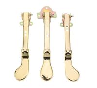 Didiseaon 3pcs Upright Piano Pedals Replacement with Metal Dual Hole Design, Universal Compatibility Sustain Foot Pedal for Professional Musicians, Improves Tonal Clarity, Elegant Golden