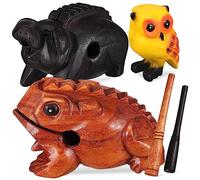 Didiseaon 3pcs Wooden Sound Animals Toad Pig Music Instrument Animal Tone Block for Home Decor Wooden Musical Instrument