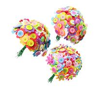 Didiseaon 3sets Button Bouquet Craft Kit for Early Education Creative Sunflower Petal and Carnation Arrangement Without Vase Engaging Hands Activity for Boys and Girls