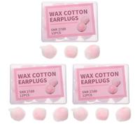 Didiseaon 3sets Soft Wax Ear Plugs Noise Reduction for Sleep Snoring Work Swimming Comfortable Fit and Easy to Use 12pcs*3
