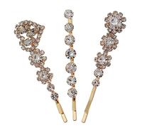 Didiseaon 3sets Sparkling Hair Clips Women Rhinestone Crystal Hair Barrettes for Events 3pcs*3