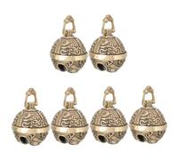 Didiseaon 3sets Vintage Brass Bell Keychain Pendant DIY Charm Accessory for Keyrings Necklaces and Crafts for Adornments and 2pcs*3