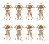 Didiseaon 4 Pairs Golden Alloy Crystal Rhinestone Tassel Ornament | DIY Decorative Charm, Fine Workmanship and Three Dimensional Texture, Holiday Use, Pair Set