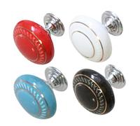 Didiseaon 4 pcs Manicure Toilet Button Handles Stylish Bathroom Flush Knobs for Women Durable Design Easy to Press Comfortable Grip for Home Hotel Toilets Red Blue Black White