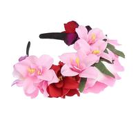 Didiseaon 4 Pcs Pink Rose Flower Headband Floral Hairband for Women Elegant Party Headwear
