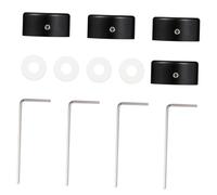Didiseaon 4 Sets Black Aluminum Alloy Footswitch Topper Screw for Guitar Effect Pedal Buttons, Foot Nail Cap Pedal Accessory for Electric Guitar Effects