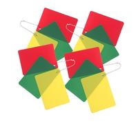 Didiseaon 4 Sets Soccer Referee Card with Red Yellow and Green Cards for Football and Sports Portable and Multi-functional Disciplinary Tools for Clear Communication and Fair Play