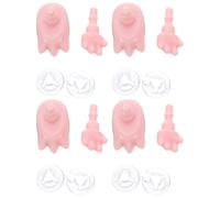 Didiseaon 4 Sets Tiny Doll Hands Feet Plastic Miniature Replacement Joints for Doll Making DIY Accessories for Creative Displays and Home Decor