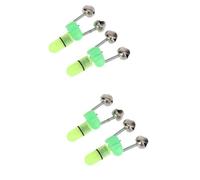 Didiseaon 40 Pcs LED Fishing Bite Alarm Bells with Clip for Night Sea Rod | Green Clip-on Alert for Complete Darkness, Plastic and Metal Build, Aimed at Professional Fishermen