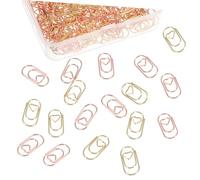 Didiseaon 400 Pcs Heart Shaped Metal Paper Clips Decorative for Organizing Notes Bookmarks Photos Business Cards Office and School Supplies Gold and Rose Gold