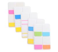 Didiseaon 400pcs Adhesive Index Tabs with Transparent Sticky Strips Writable Page Markers for Notebooks Binders File Folders Planners Book Annotation Labels for Students Teachers