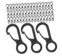 Didiseaon 400pcs Black Plastic Snap Hook Clips Multifunctional Tent Buckles with Spring Mechanism for Quick Attachment Outdoor Gear Organizers for Camping Hiking and Tent Accessories