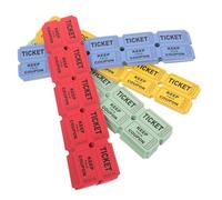 Didiseaon 400pcs Raffle Tickets Roll Printable Double Roll Tickets for Carnivals Auctions Events Parties Vibrant Red Blue Yellow Green Reliable for Fun Activities