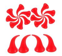 Didiseaon 40PCS Devil Horn Hair Clips DIY Craft Accessories for Halloween Headwear Ears for Hair Ties Headbands Scrapbooking Spooky Costume Supplies