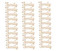 Didiseaon 40PCS Unfinished Wooden Hanging Word Signs Creative Letter Craft Decorations for Home Party Atmosphere Enhancer Durable Natural Plain Color