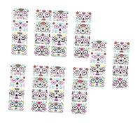 Didiseaon 40sheets Glow Dark Halloween Face Temporary Sticker Neon Scary Eyeliner Stickers for Party Cosplay Day Dead