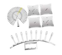 Didiseaon 47pcs Guitar Measuring Tool Set with Storage Bag Durable Guitar Accessories for String Instrument Maintenance Cleaning and Repairing Includes Radius Gauge Ruler