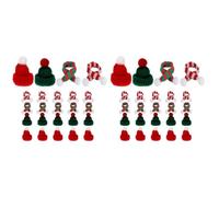Didiseaon 48 Pcs Mini Knit Hat Scarf Decoration Wine Bottle Cover | Woolen Yarn Craft Set, Cute Festive Accents for Stockings, Snowmen, Tree Ornament Making