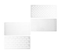 Didiseaon 4pcs Acrylic Quilting Templates Sashiko Stencils for Hand Embroidery and Quilting Patterns Drawing Tools DIY Craft Projects, 8x4 Inches, Includes A+b+c+d Styles
