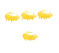 Didiseaon 4pcs Adjustable Bathing Hat for Boys and Girls Crown-Shaped Hair Washing Hat for Showering and Protecting Hair During Bath