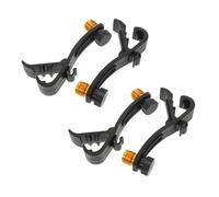 Didiseaon 4pcs Adjustable Drum Microphone Clip Bracket Black Metal Mic Mount Holder with Secure Clamp for Snare Bass Drum Stand